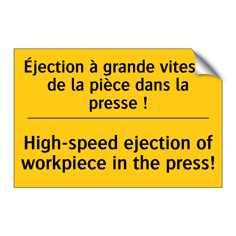 Éjection à grande vitesse de la /.../ - High-speed ejection of workpiece /.../