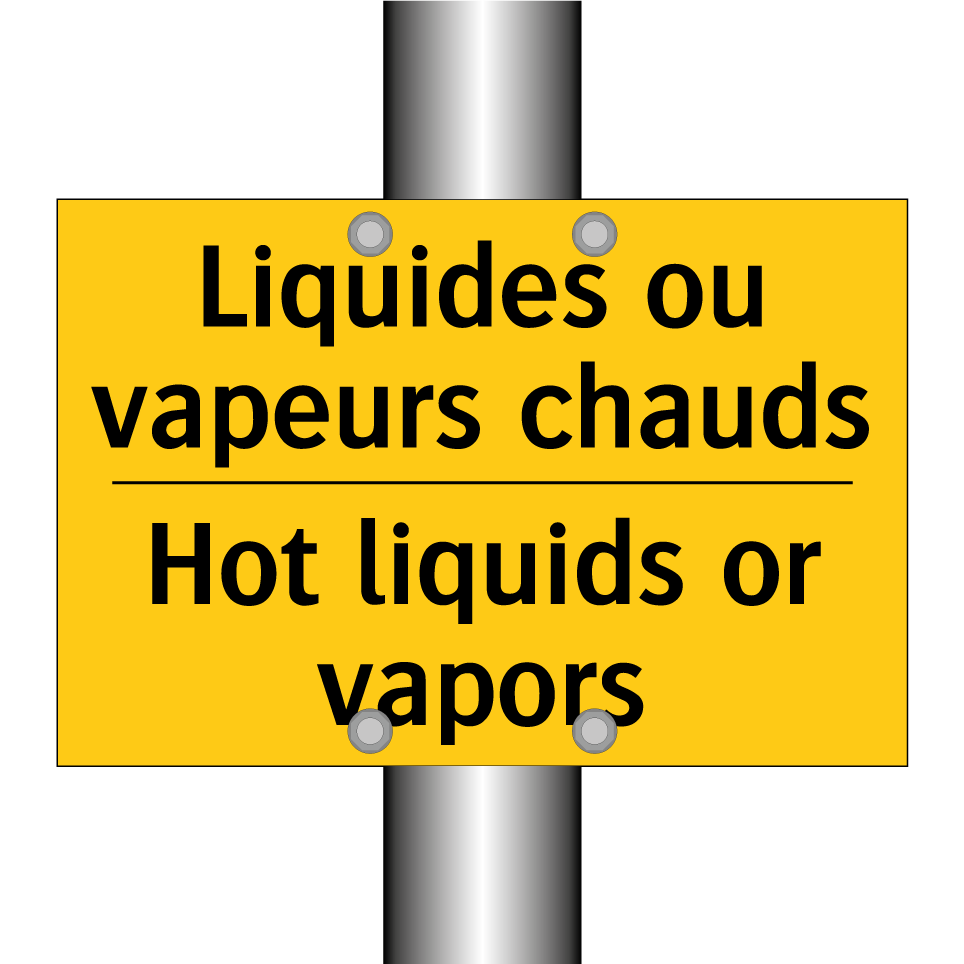 Liquides ou vapeurs chauds - Hot liquids or vapors