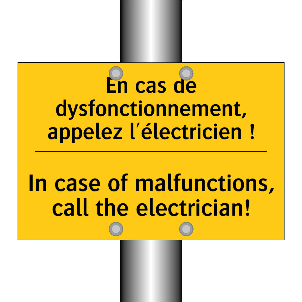 En cas de dysfonctionnement, appelez /.../ - In case of malfunctions, call /.../