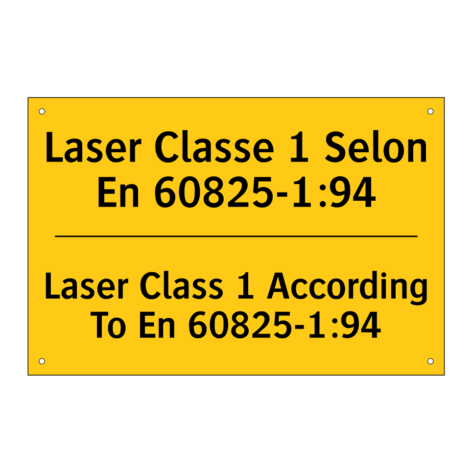 Laser Classe 1 Selon En 60825-1:94 /.../ - Laser Class 1 According To En /.../