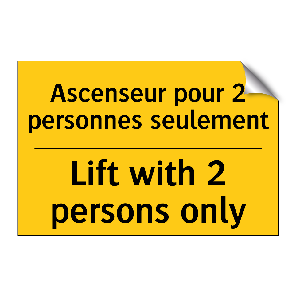 Ascenseur pour 2 personnes seulement /.../ - Lift with 2 persons only