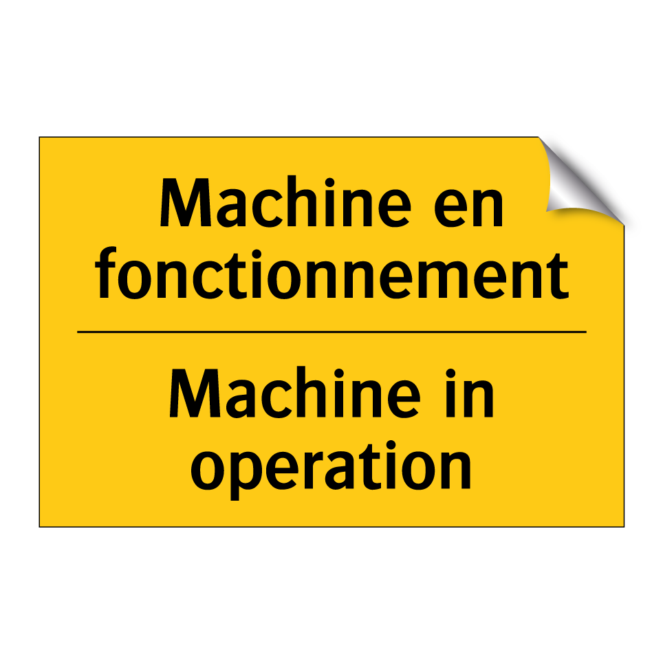 Machine en fonctionnement - Machine in operation