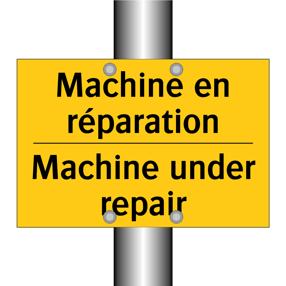 Machine en réparation - Machine under repair