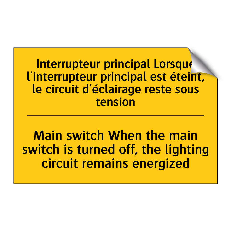 Interrupteur principal Lorsque /.../ - Main switch When the main switch /.../