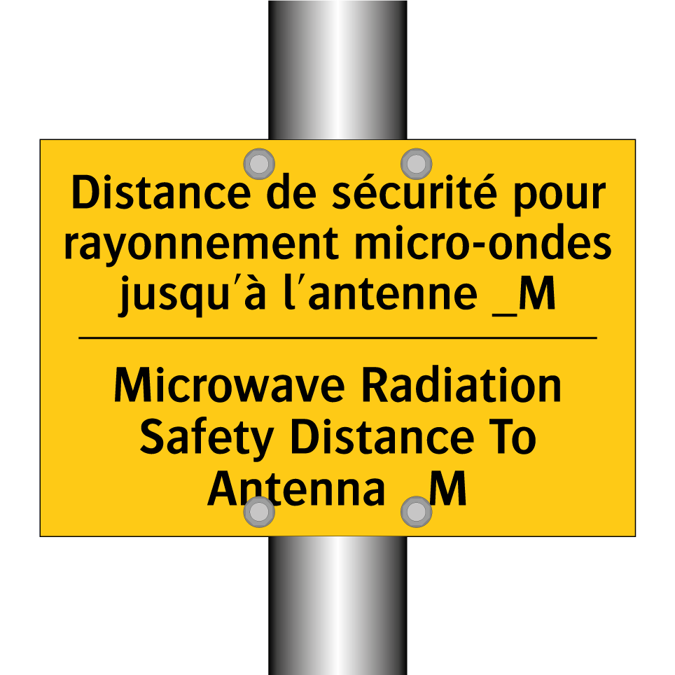 Distance de sécurité pour rayonnement /.../ - Microwave Radiation Safety Distance /.../
