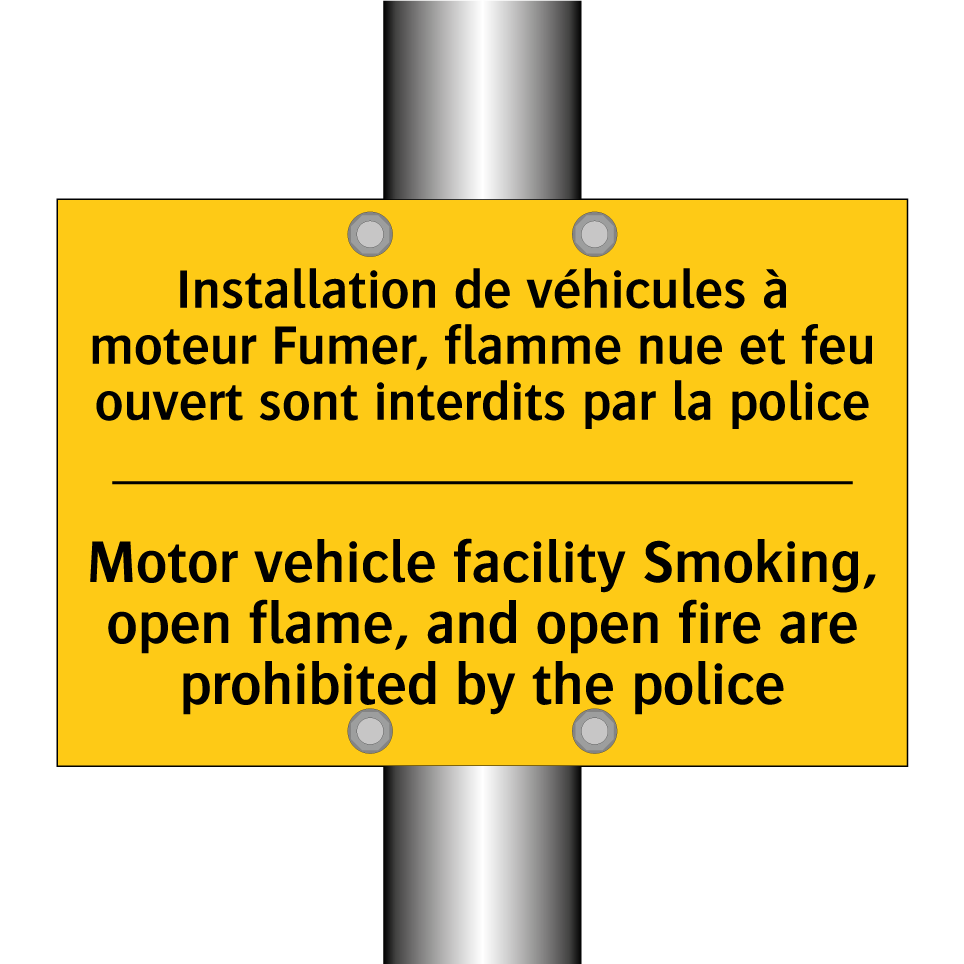 Installation de véhicules à moteur /.../ - Motor vehicle facility Smoking, /.../