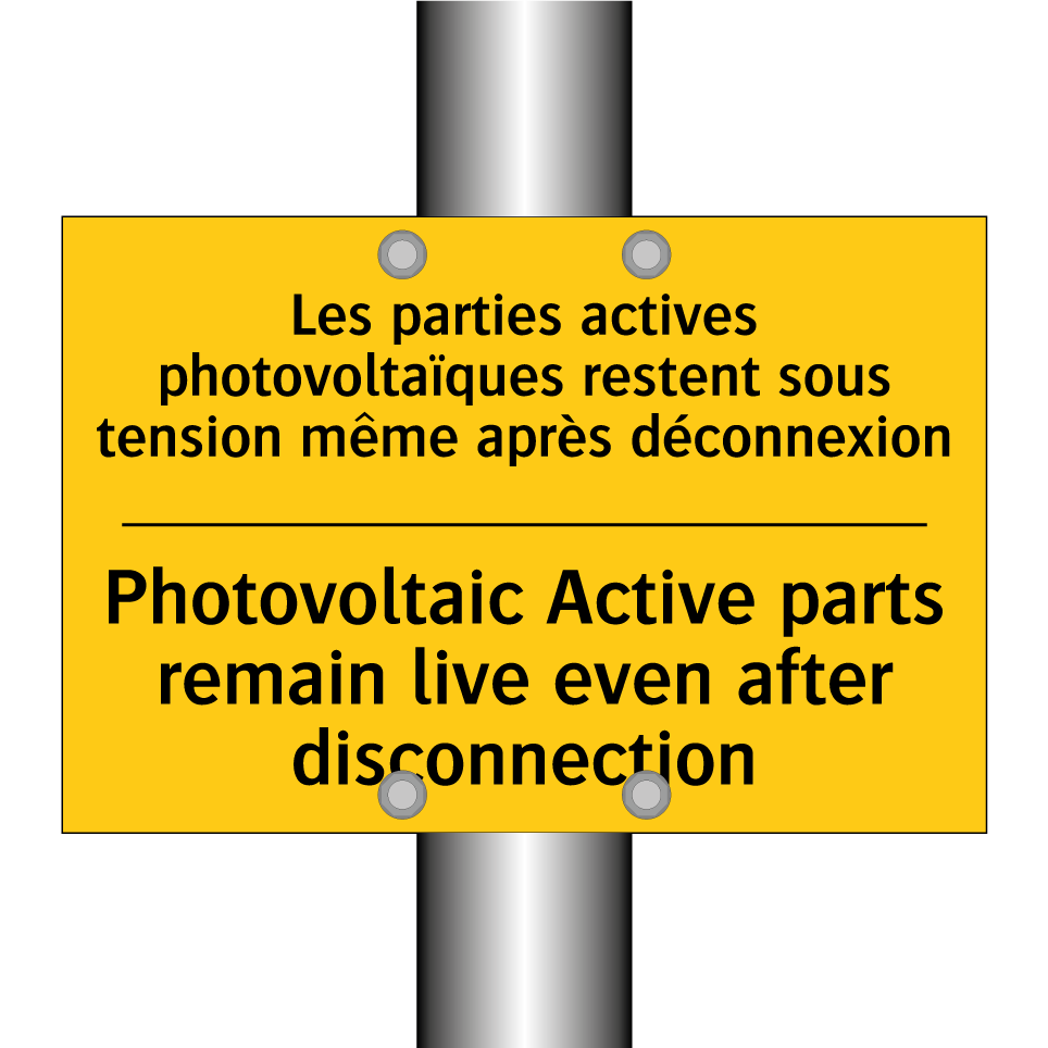 Les parties actives photovoltaïques /.../ - Photovoltaic Active parts remain /.../