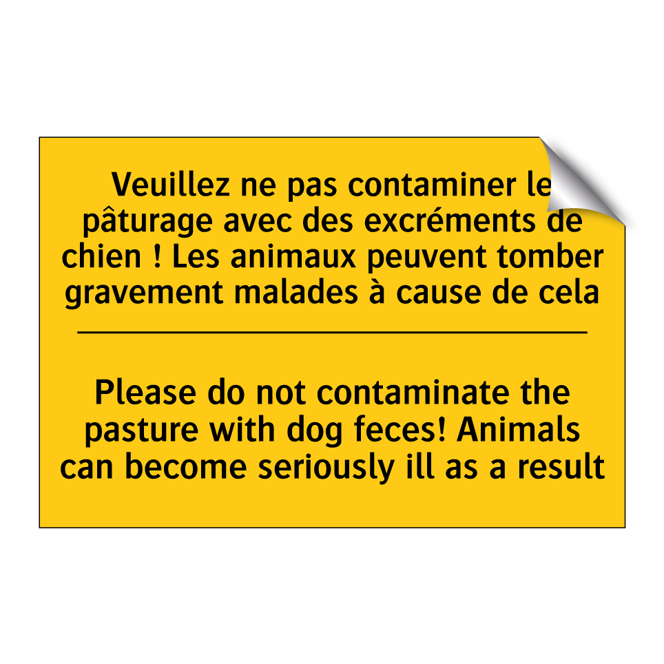 Veuillez ne pas contaminer le /.../ - Please do not contaminate the /.../
