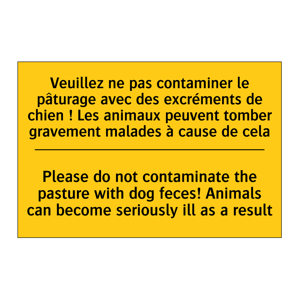 Veuillez ne pas contaminer le /.../ - Please do not contaminate the /.../