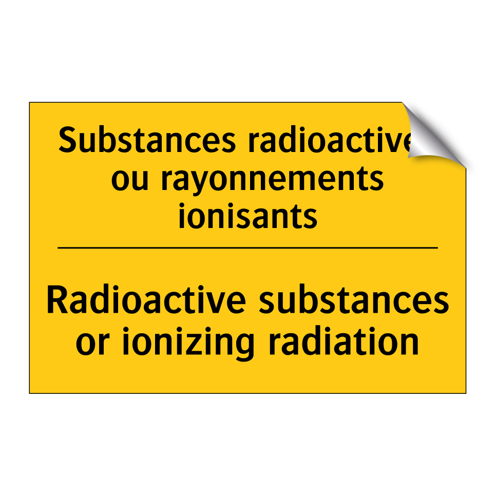 Substances radioactives ou rayonnements /.../ - Radioactive substances or ionizing /.../