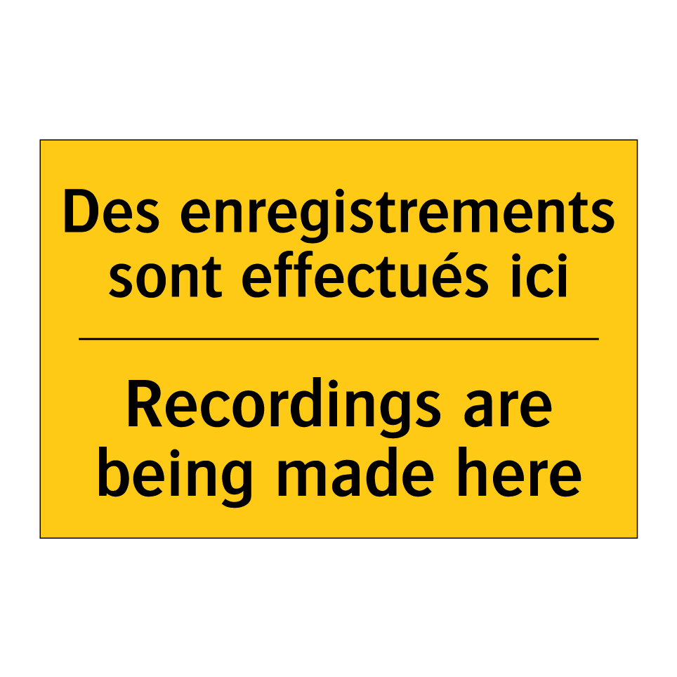 Des enregistrements sont effectués /.../ - Recordings are being made here