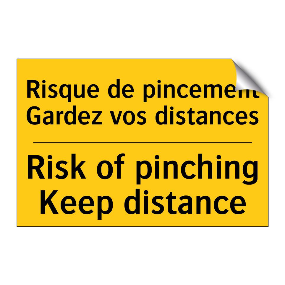 Risque de pincement Gardez vos /.../ - Risk of pinching Keep distance