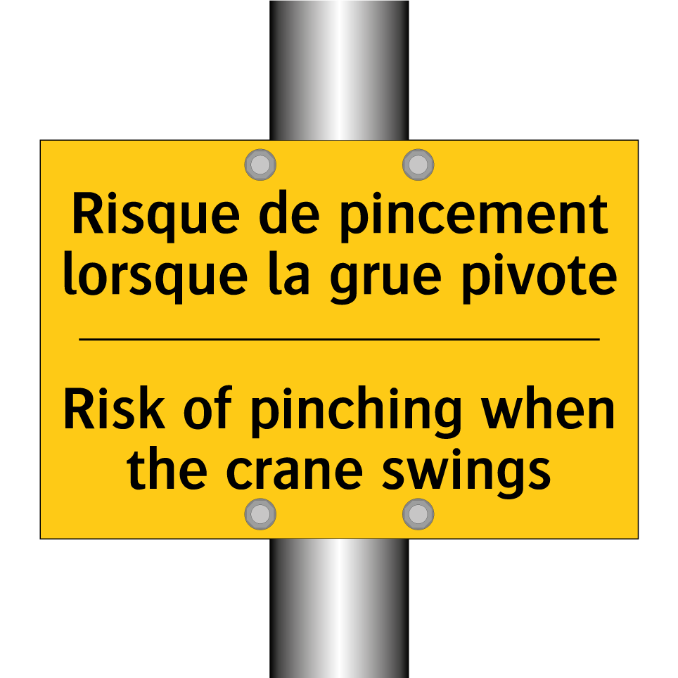 Risque de pincement lorsque la /.../ - Risk of pinching when the crane /.../