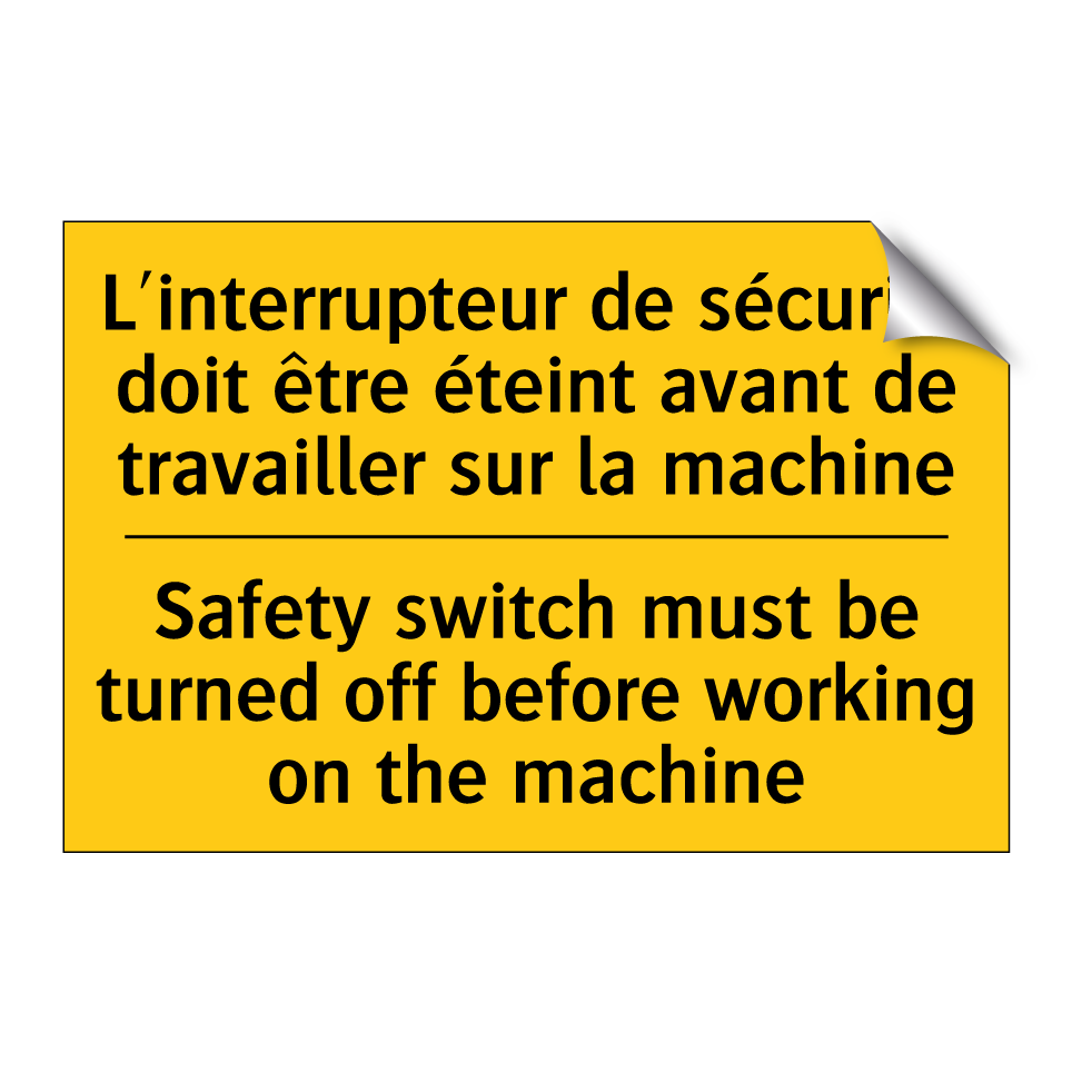 L'interrupteur de sécurité doit /.../ - Safety switch must be turned off /.../