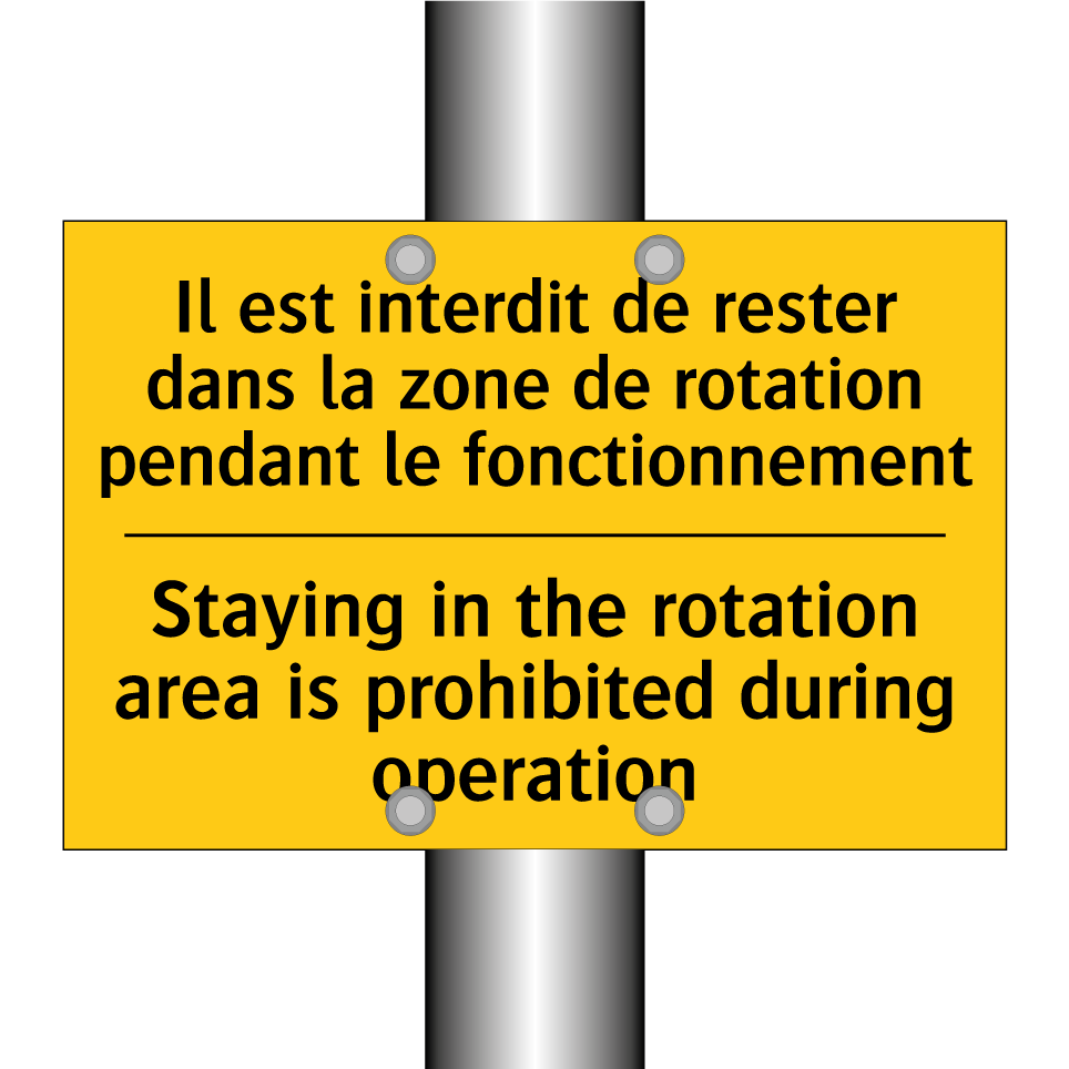 Il est interdit de rester dans /.../ - Staying in the rotation area is /.../