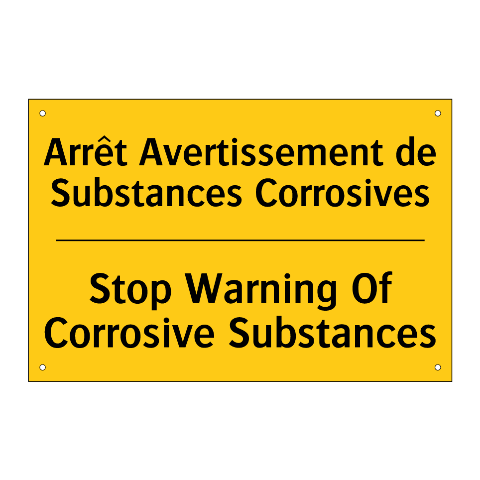 Arrêt Avertissement de Substances /.../ - Stop Warning Of Corrosive Substances /.../