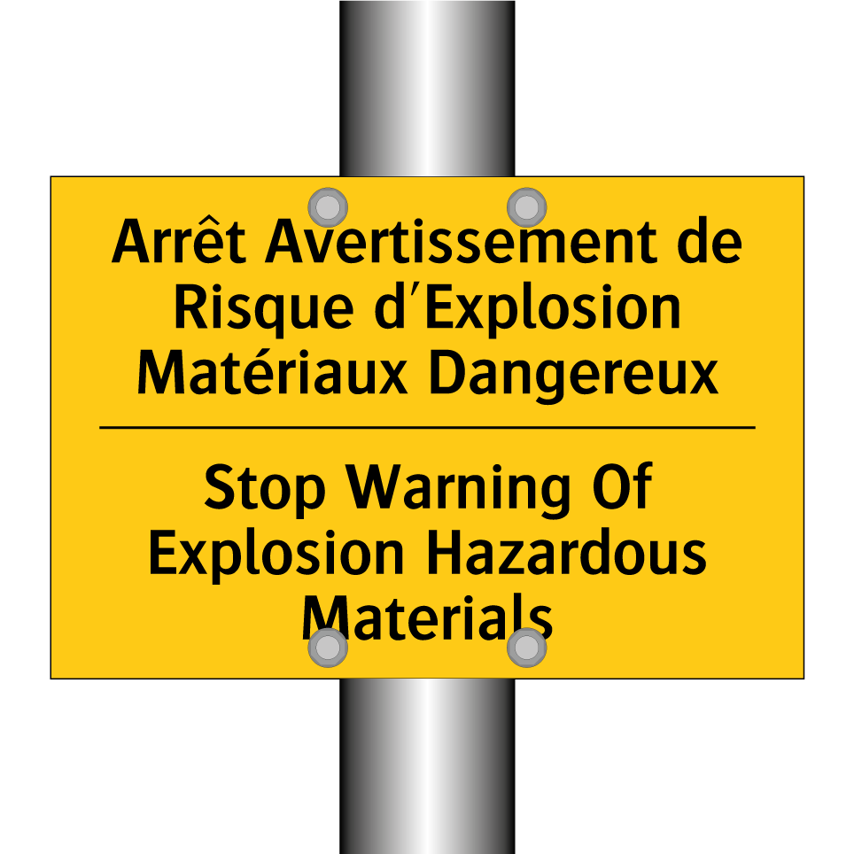 Arrêt Avertissement de Risque /.../ - Stop Warning Of Explosion Hazardous /.../