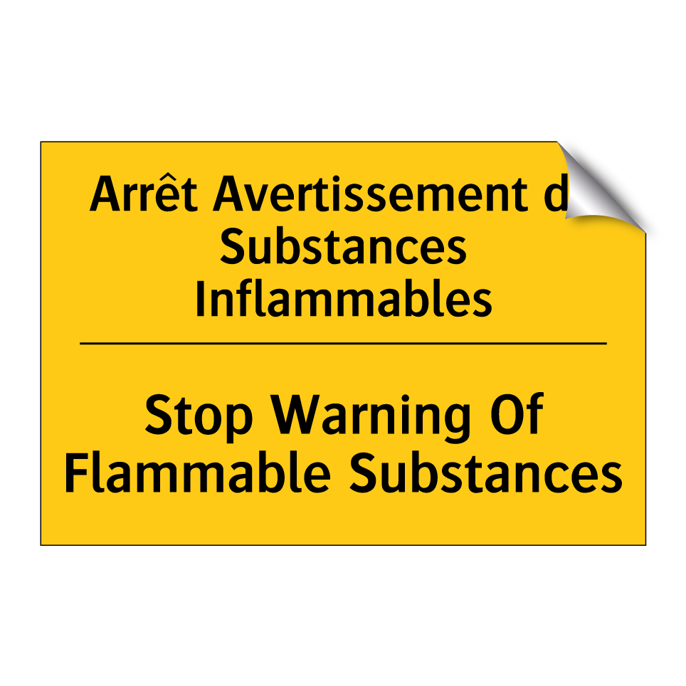 Arrêt Avertissement de Substances /.../ - Stop Warning Of Flammable Substances /.../