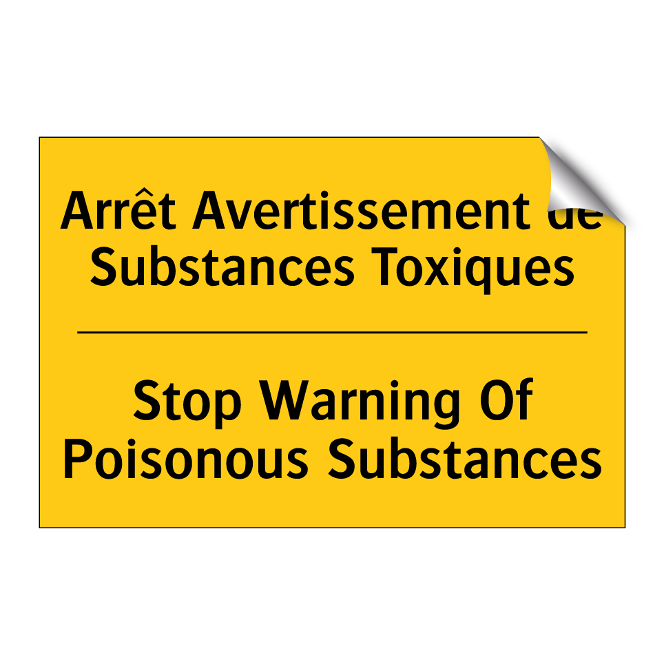 Arrêt Avertissement de Substances /.../ - Stop Warning Of Poisonous Substances /.../