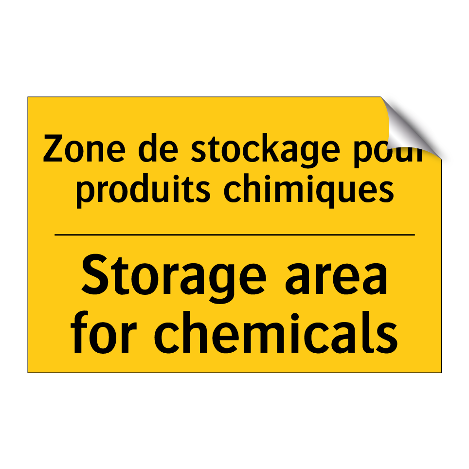 Zone de stockage pour produits /.../ - Storage area for chemicals