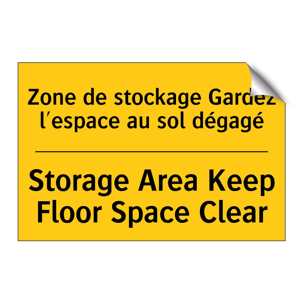 Zone de stockage Gardez l'espace /.../ - Storage Area Keep Floor Space /.../