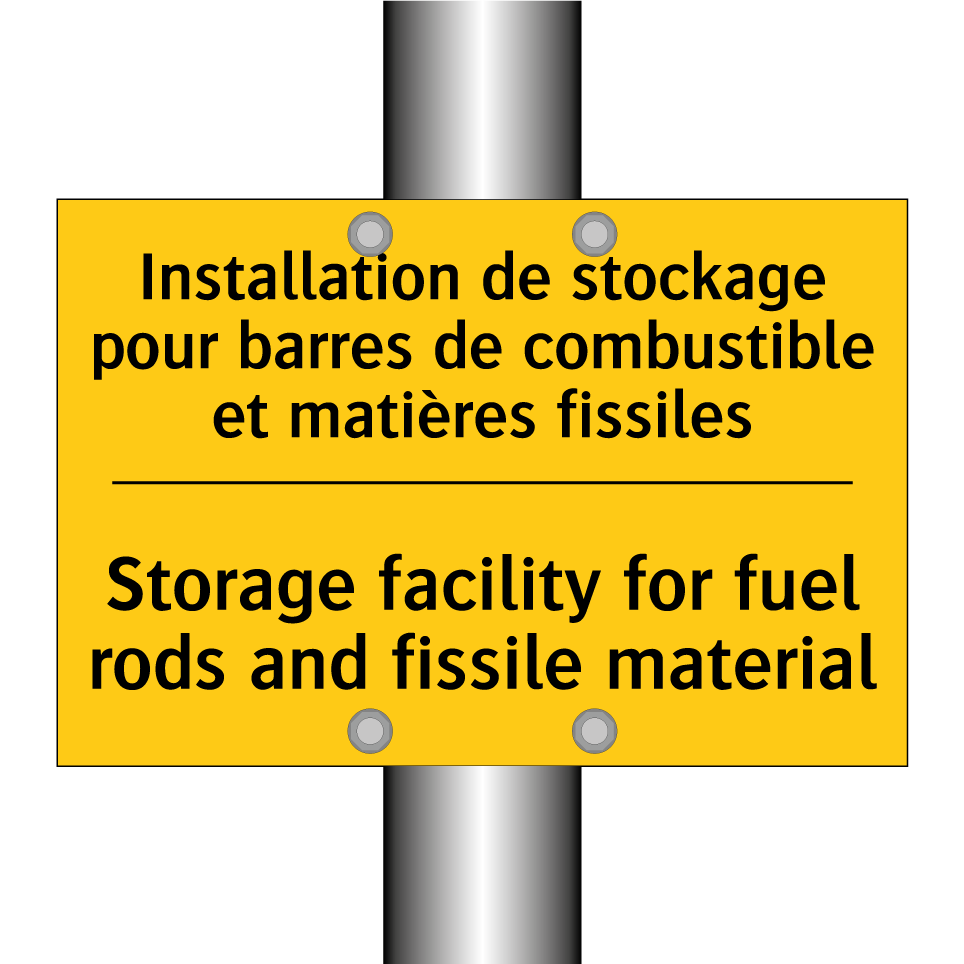 Installation de stockage pour /.../ - Storage facility for fuel rods /.../