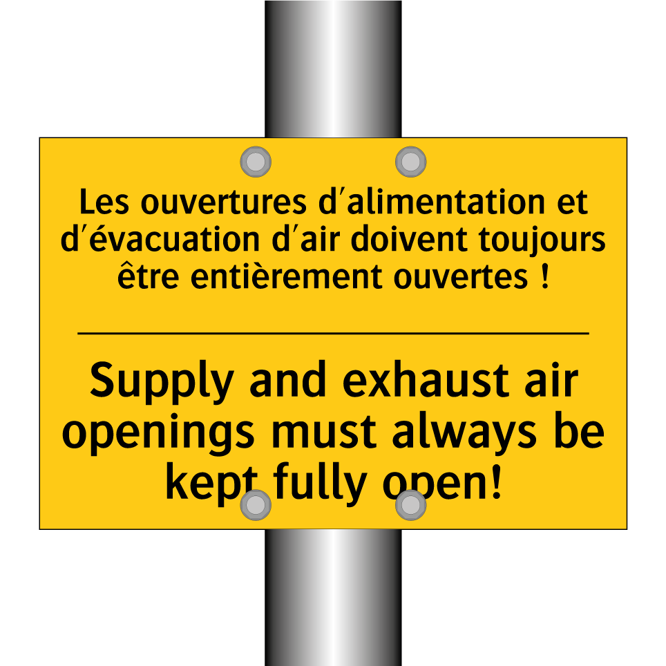 Les ouvertures d'alimentation /.../ - Supply and exhaust air openings /.../