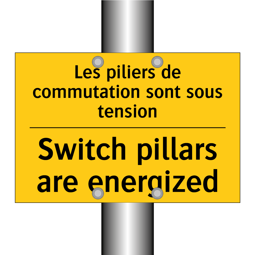 Les piliers de commutation sont /.../ - Switch pillars are energized