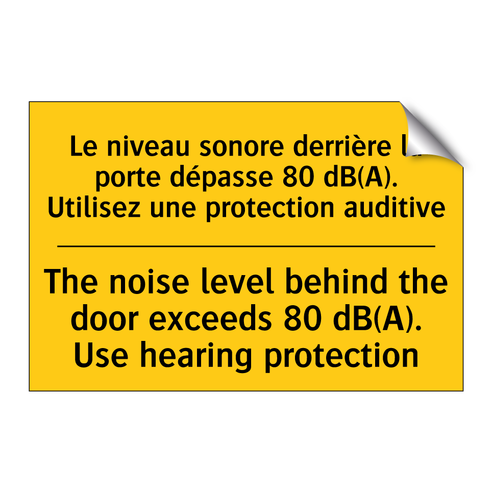 Le niveau sonore derrière la porte /.../ - The noise level behind the door /.../