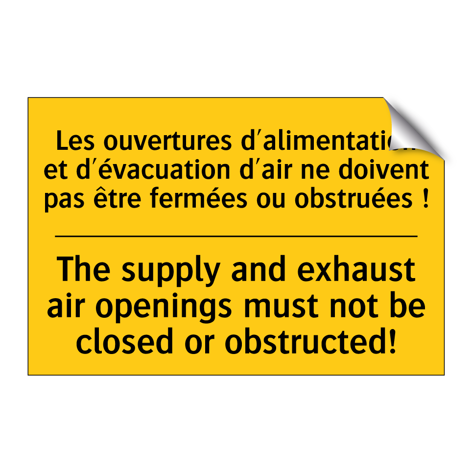 Les ouvertures d'alimentation /.../ - The supply and exhaust air openings /.../