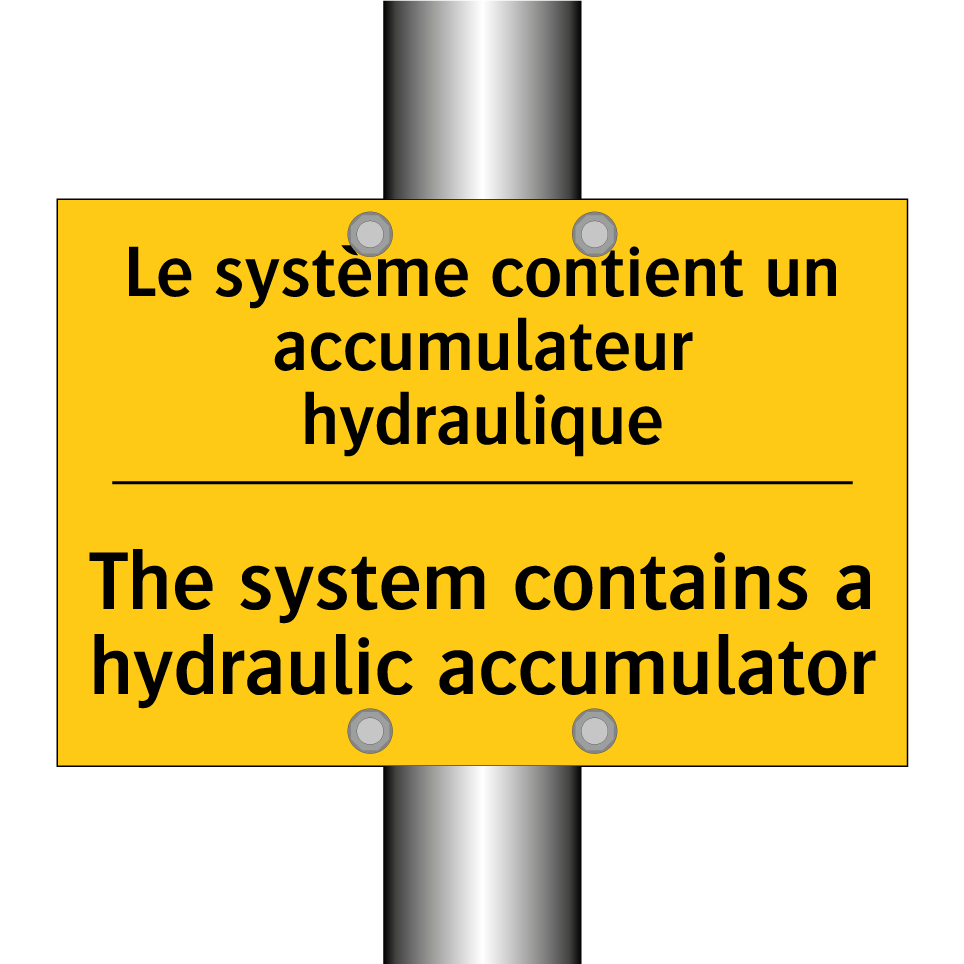 Le système contient un accumulateur /.../ - The system contains a hydraulic /.../