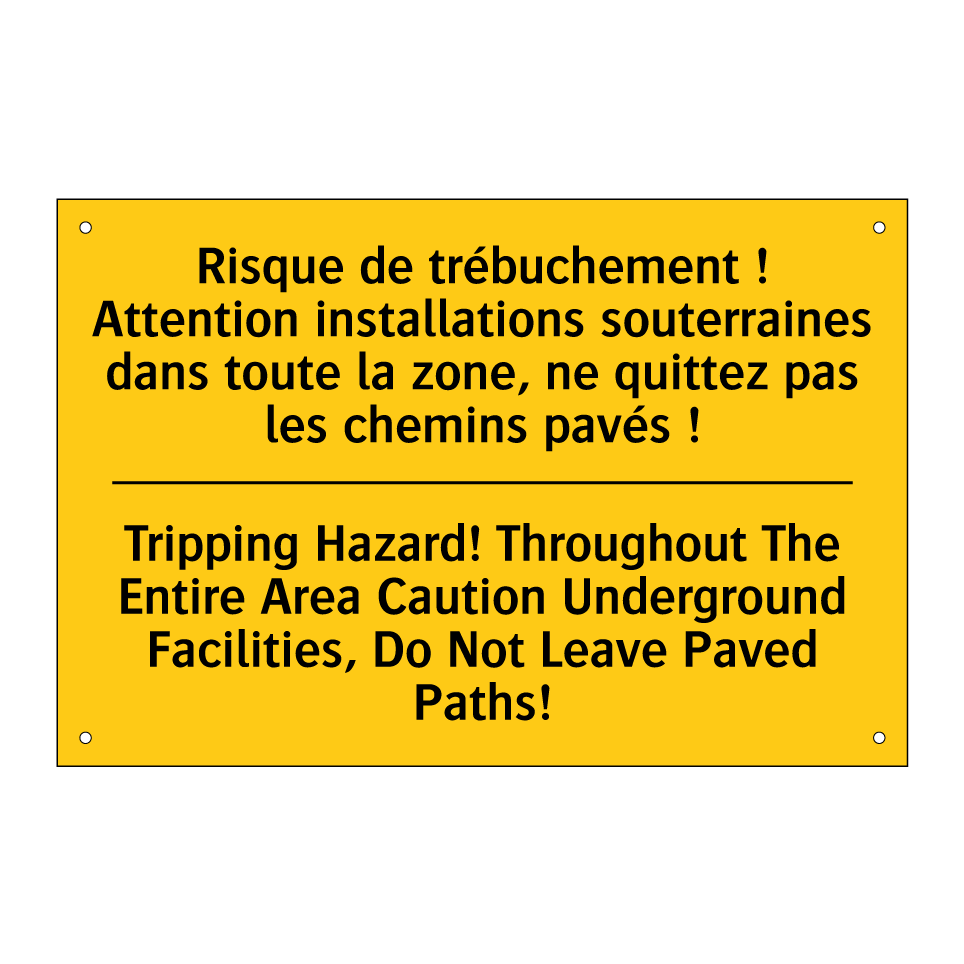 Risque de trébuchement ! Attention /.../ - Tripping Hazard! Throughout The /.../