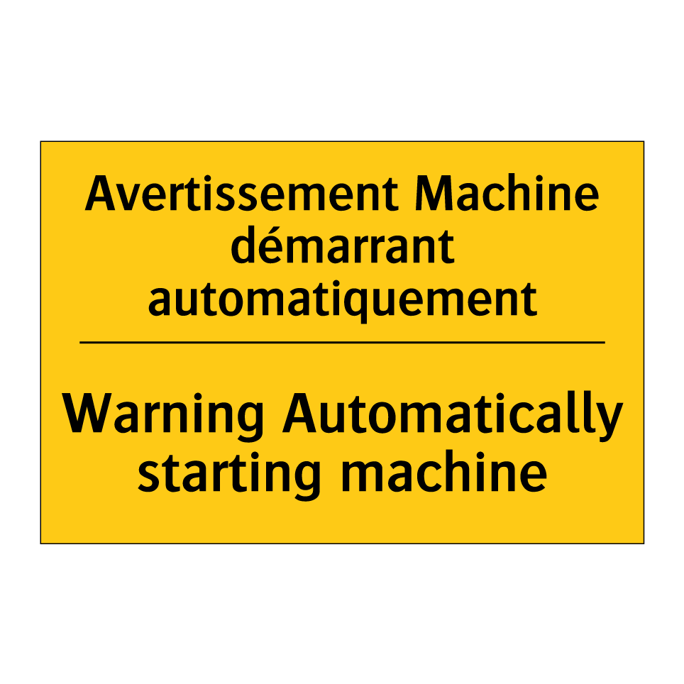 Avertissement Machine démarrant /.../ - Warning Automatically starting /.../