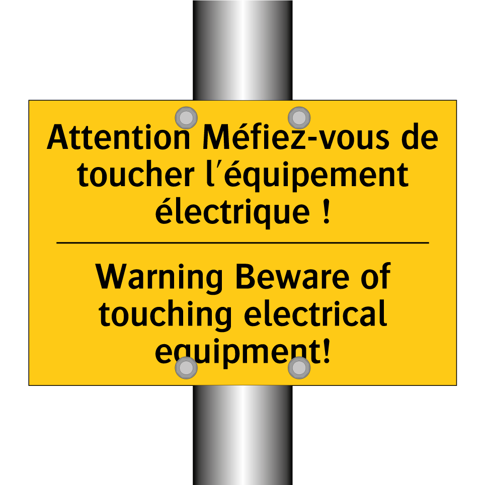 Attention Méfiez-vous de toucher /.../ - Warning Beware of touching electrical /.../