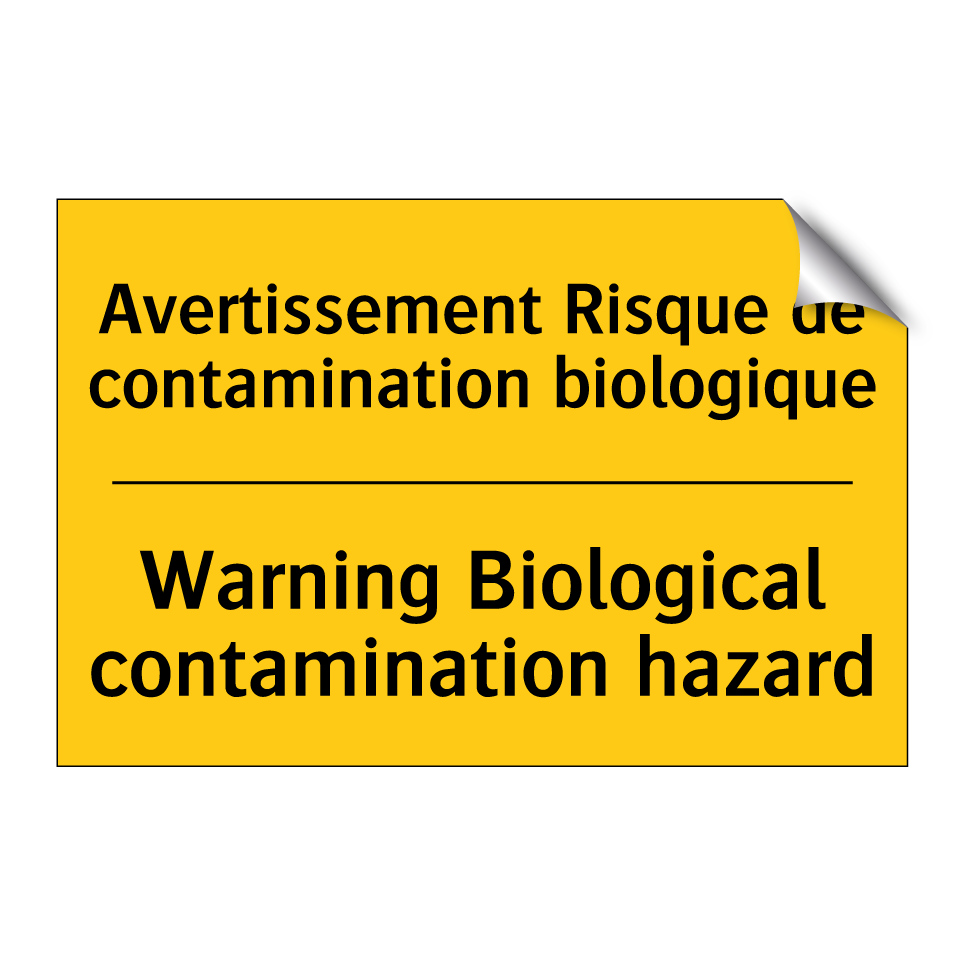 Avertissement Risque de contamination /.../ - Warning Biological contamination /.../