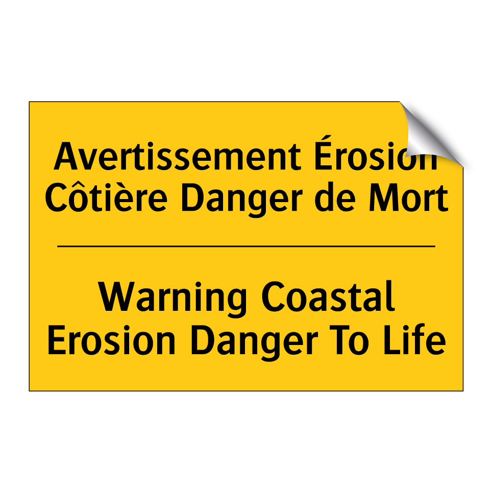 Avertissement Érosion Côtière /.../ - Warning Coastal Erosion Danger /.../