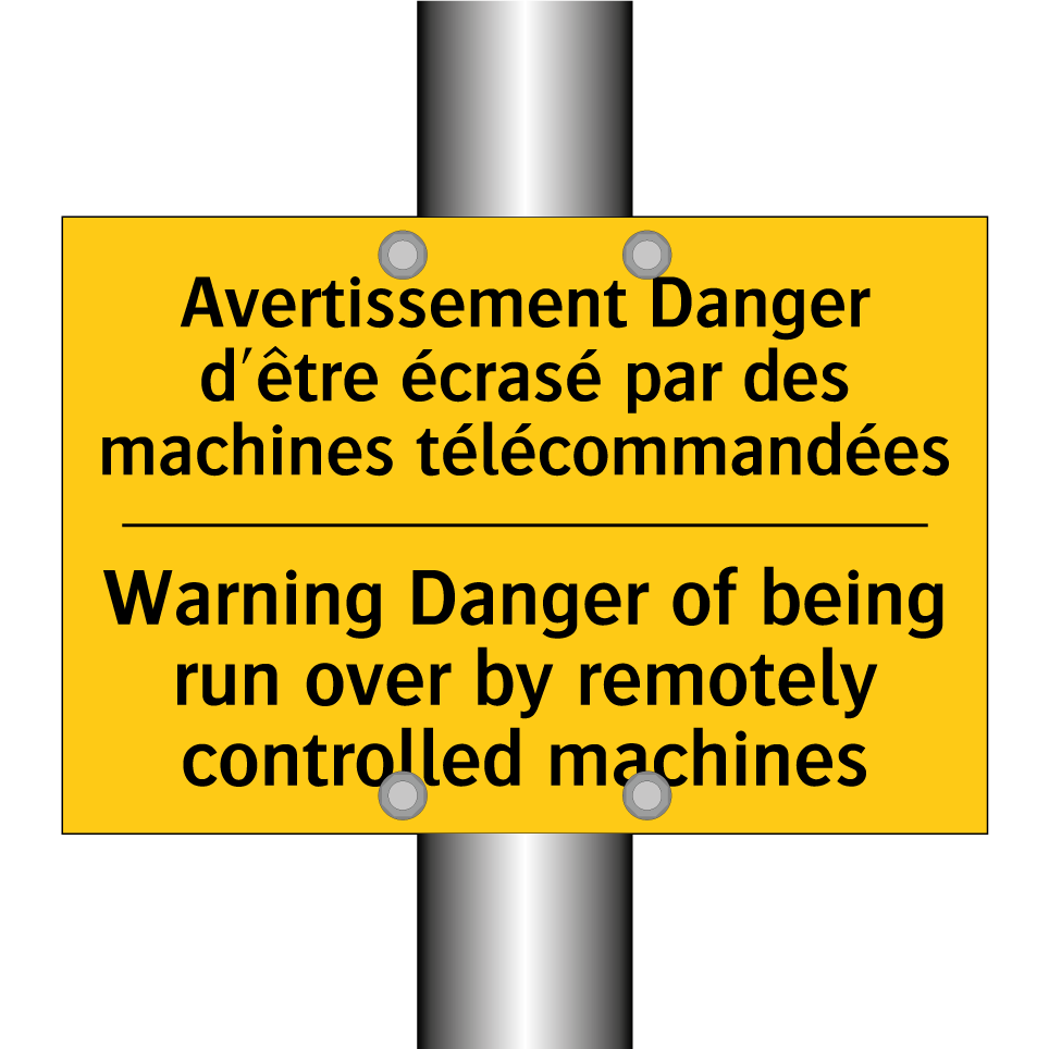 Avertissement Danger d'être écrasé /.../ - Warning Danger of being run over /.../