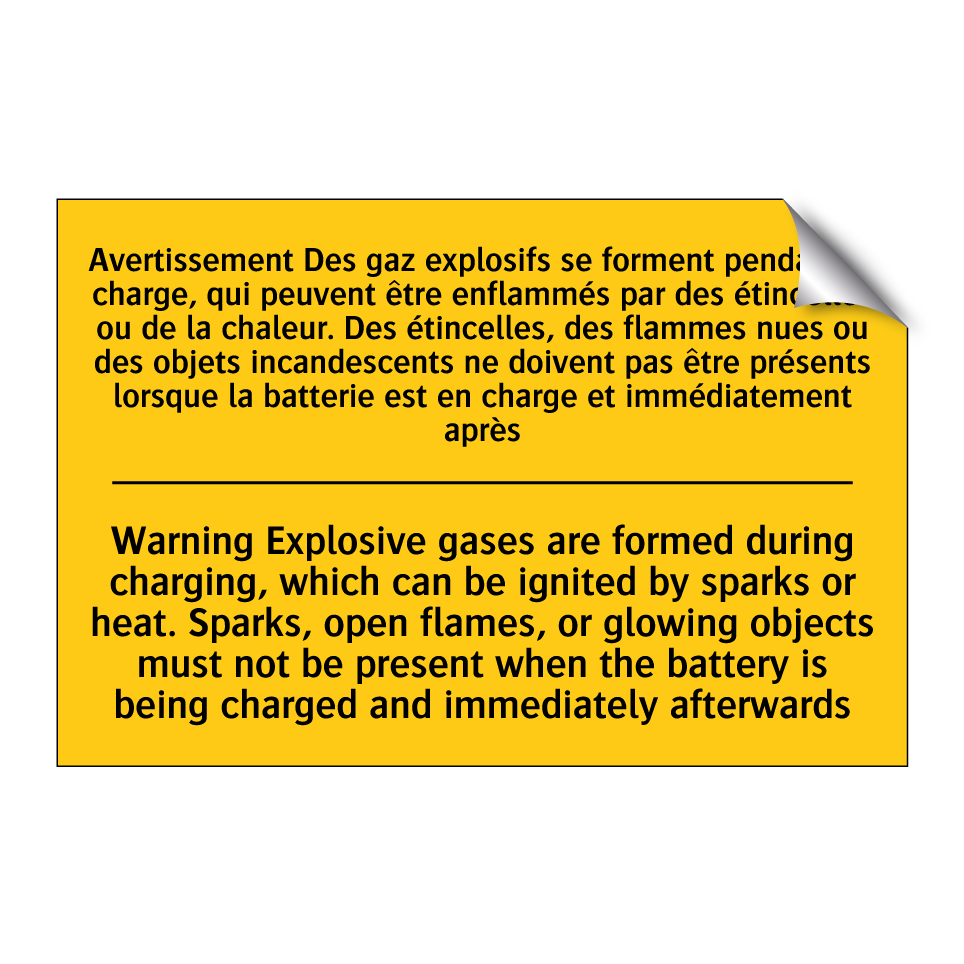 Avertissement Des gaz explosifs /.../ - Warning Explosive gases are formed /.../
