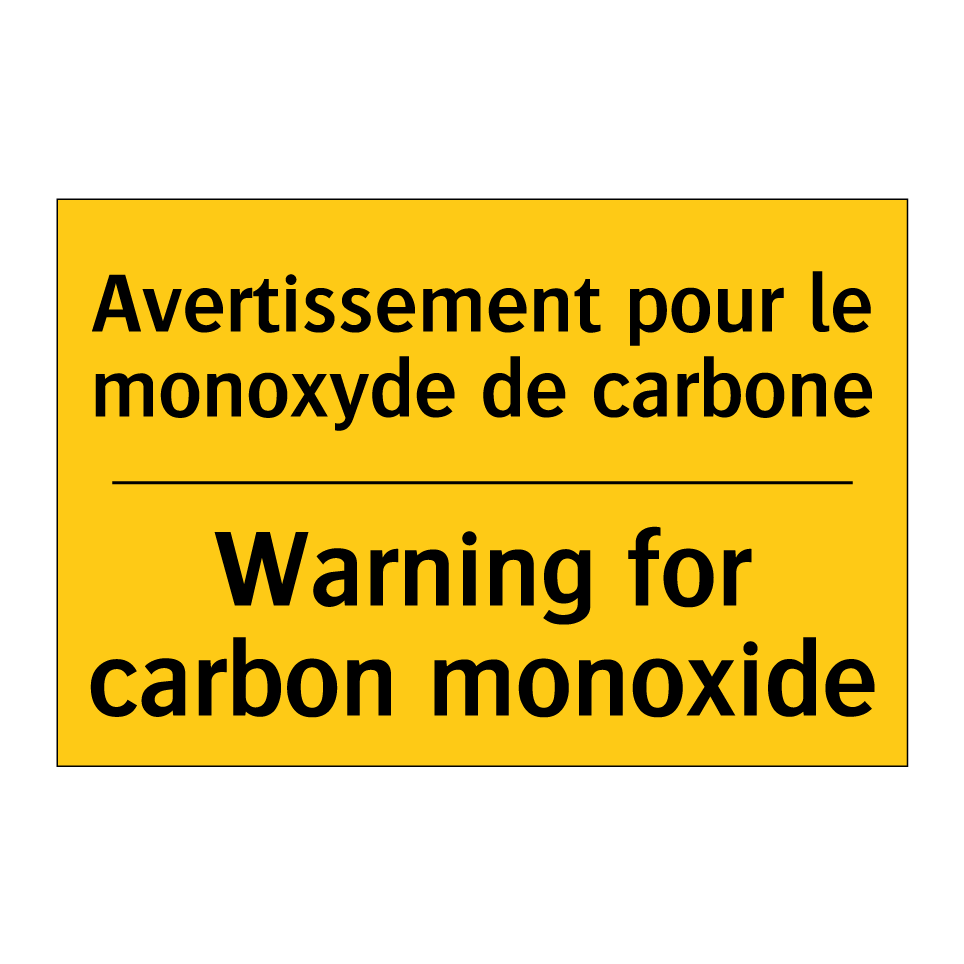 Avertissement pour le monoxyde /.../ - Warning for carbon monoxide