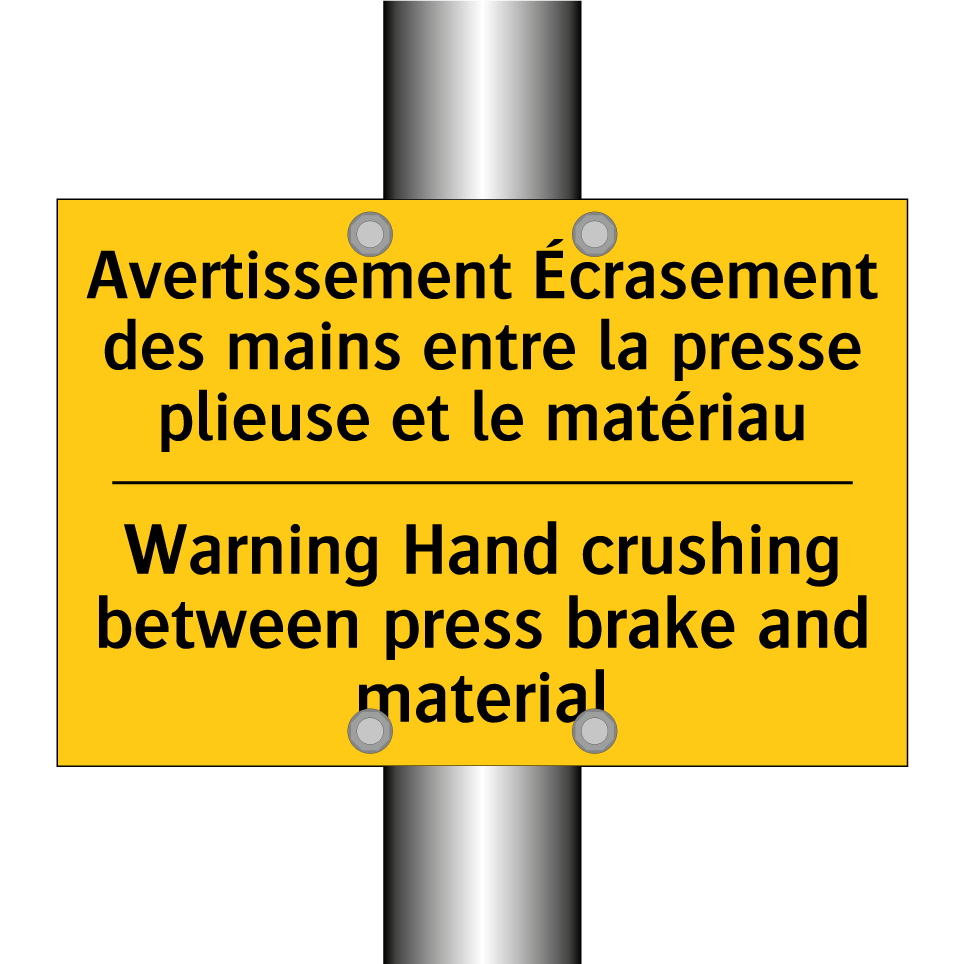 Avertissement Écrasement des mains /.../ - Warning Hand crushing between /.../