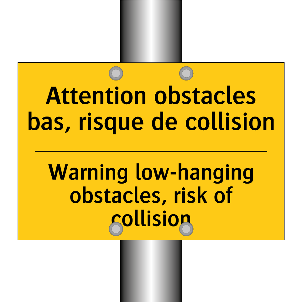 Attention obstacles bas, risque /.../ - Warning low-hanging obstacles, /.../