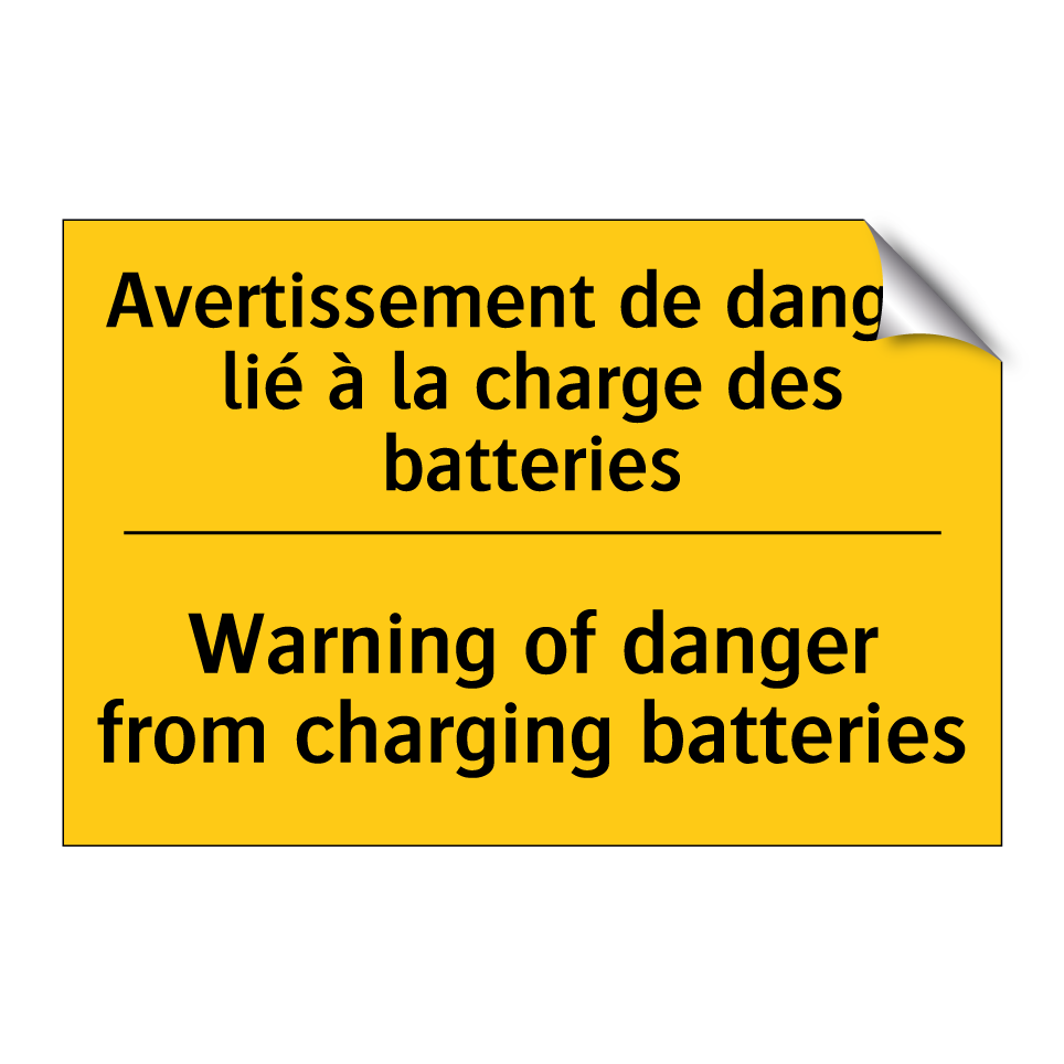 Avertissement de danger lié à /.../ - Warning of danger from charging /.../