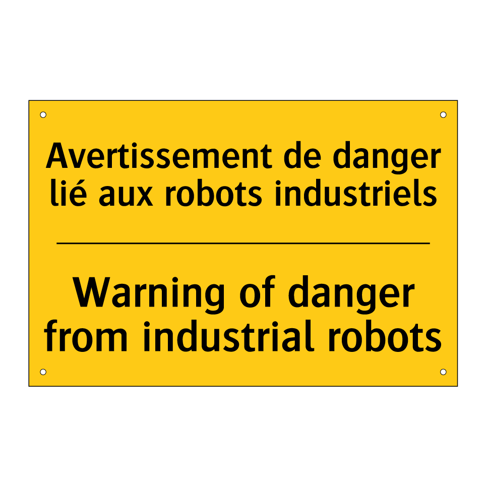 Avertissement de danger lié aux /.../ - Warning of danger from industrial /.../