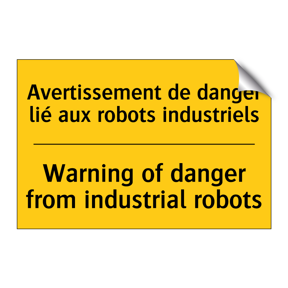 Avertissement de danger lié aux /.../ - Warning of danger from industrial /.../