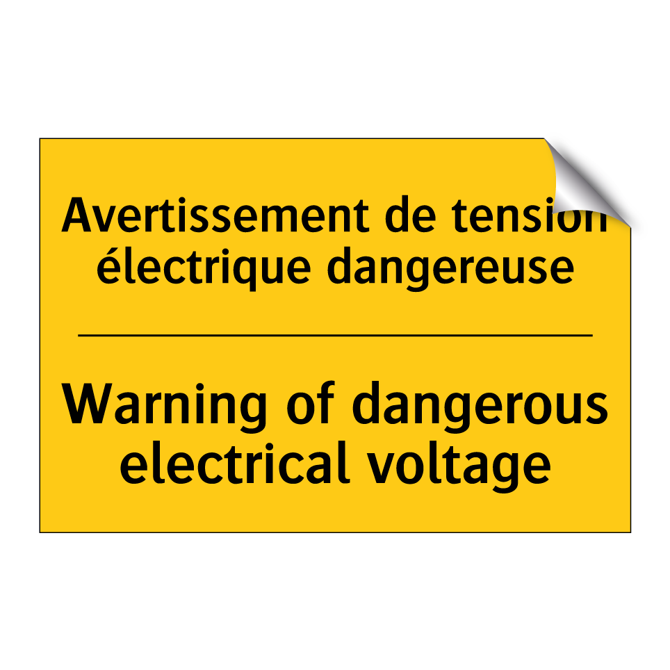 Avertissement de tension électrique /.../ - Warning of dangerous electrical /.../