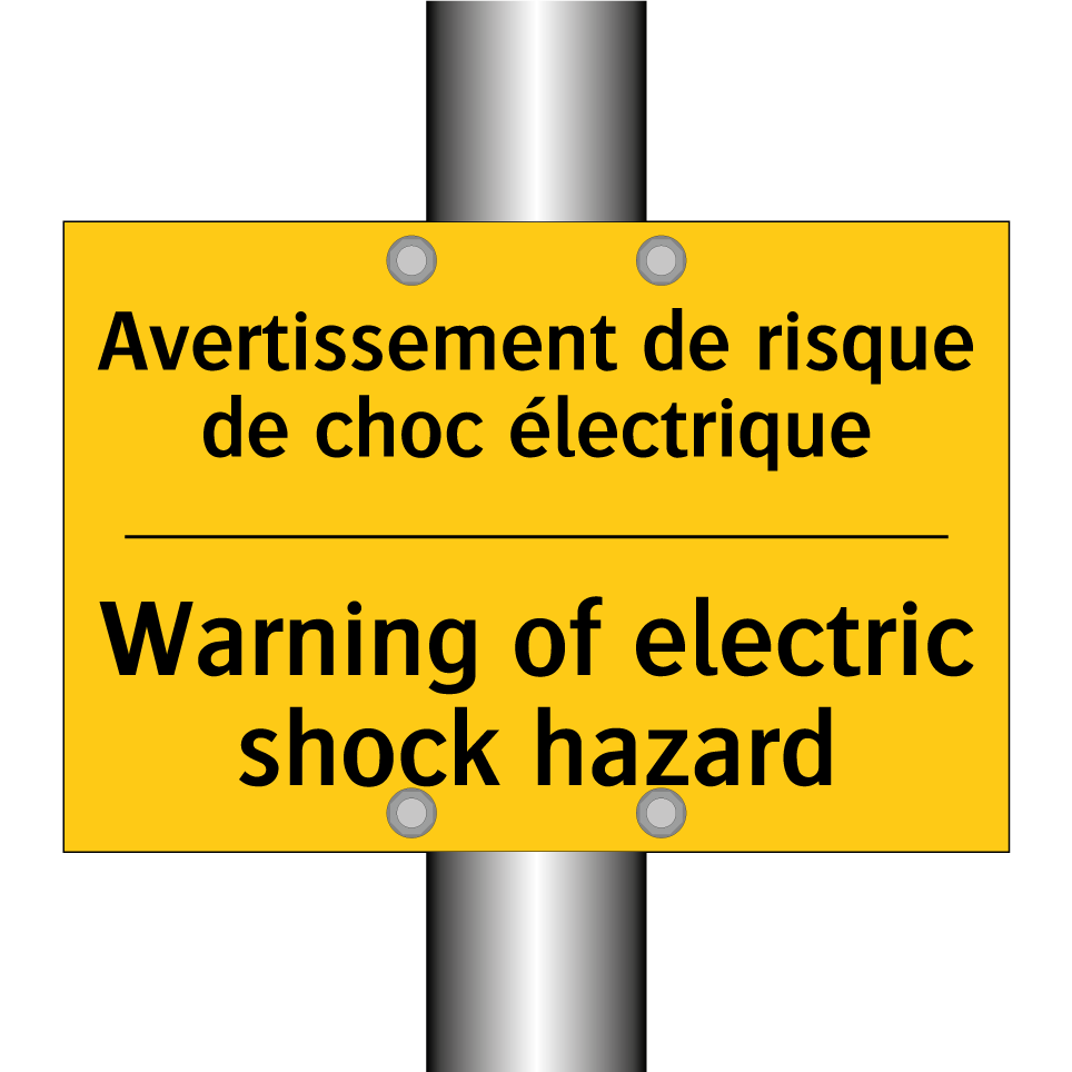 Avertissement de risque de choc /.../ - Warning of electric shock hazard /.../