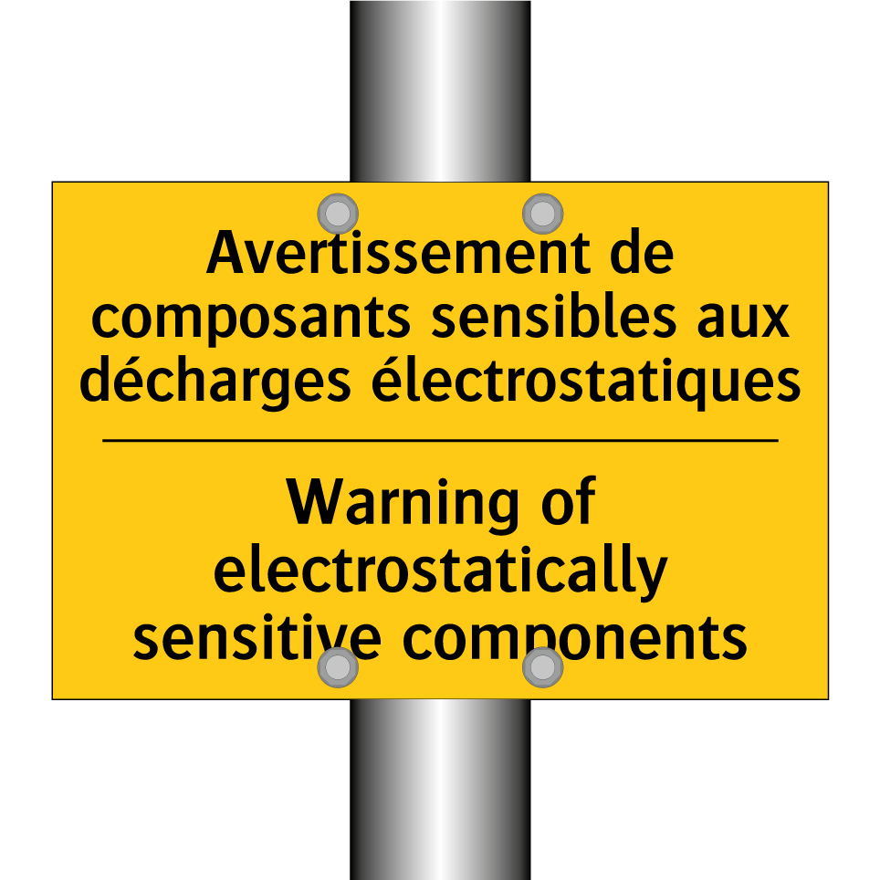 Avertissement de composants sensibles /.../ - Warning of electrostatically sensitive /.../