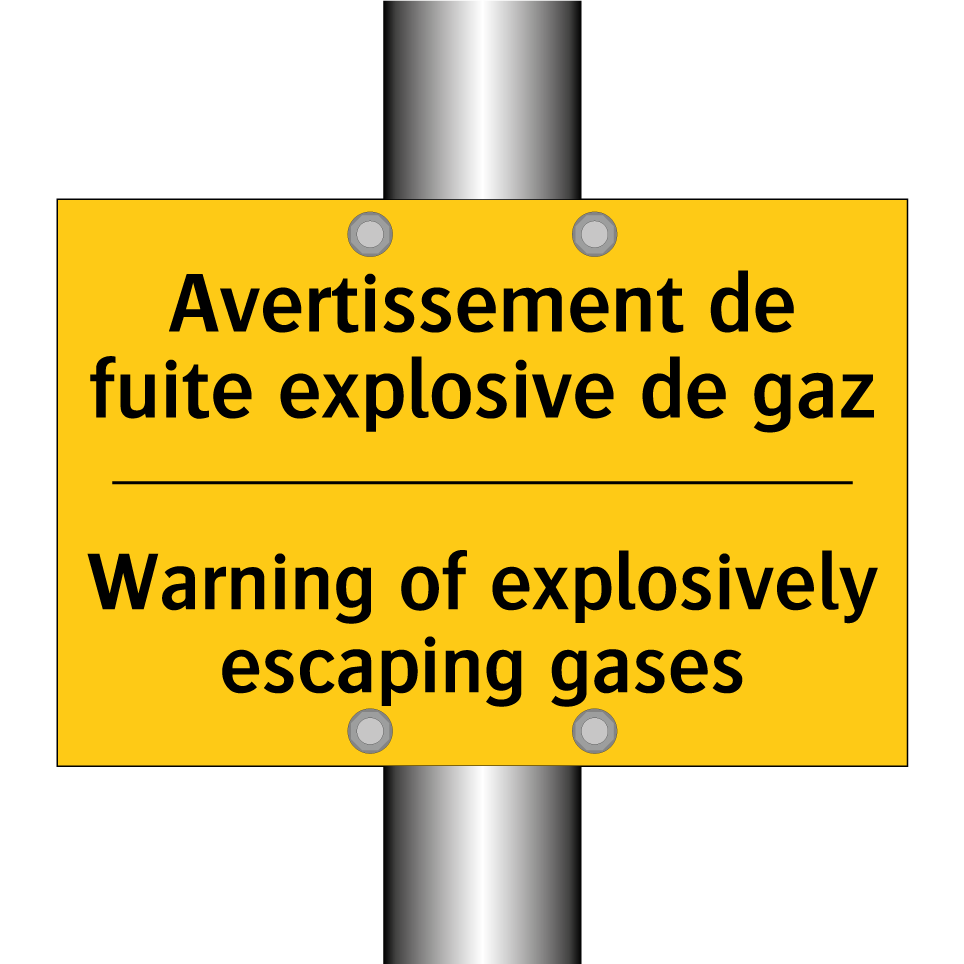 Avertissement de fuite explosive /.../ - Warning of explosively escaping /.../