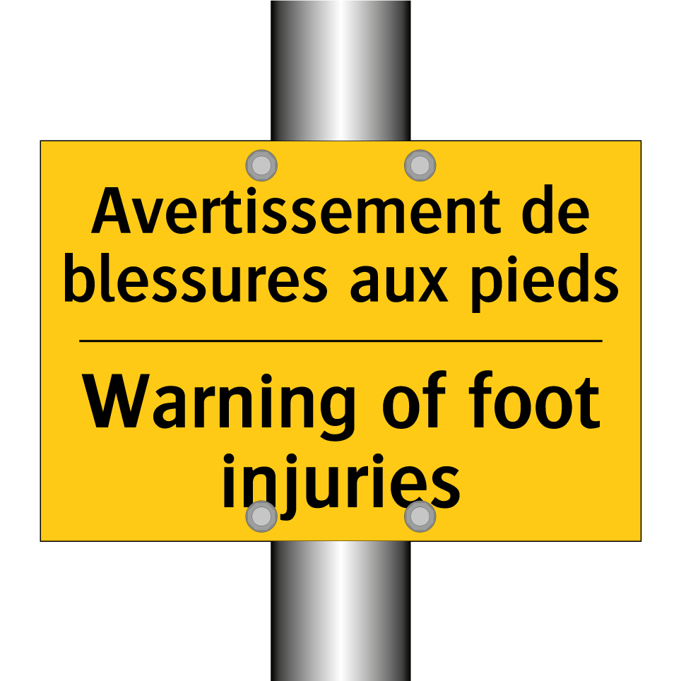 Avertissement de blessures aux /.../ - Warning of foot injuries