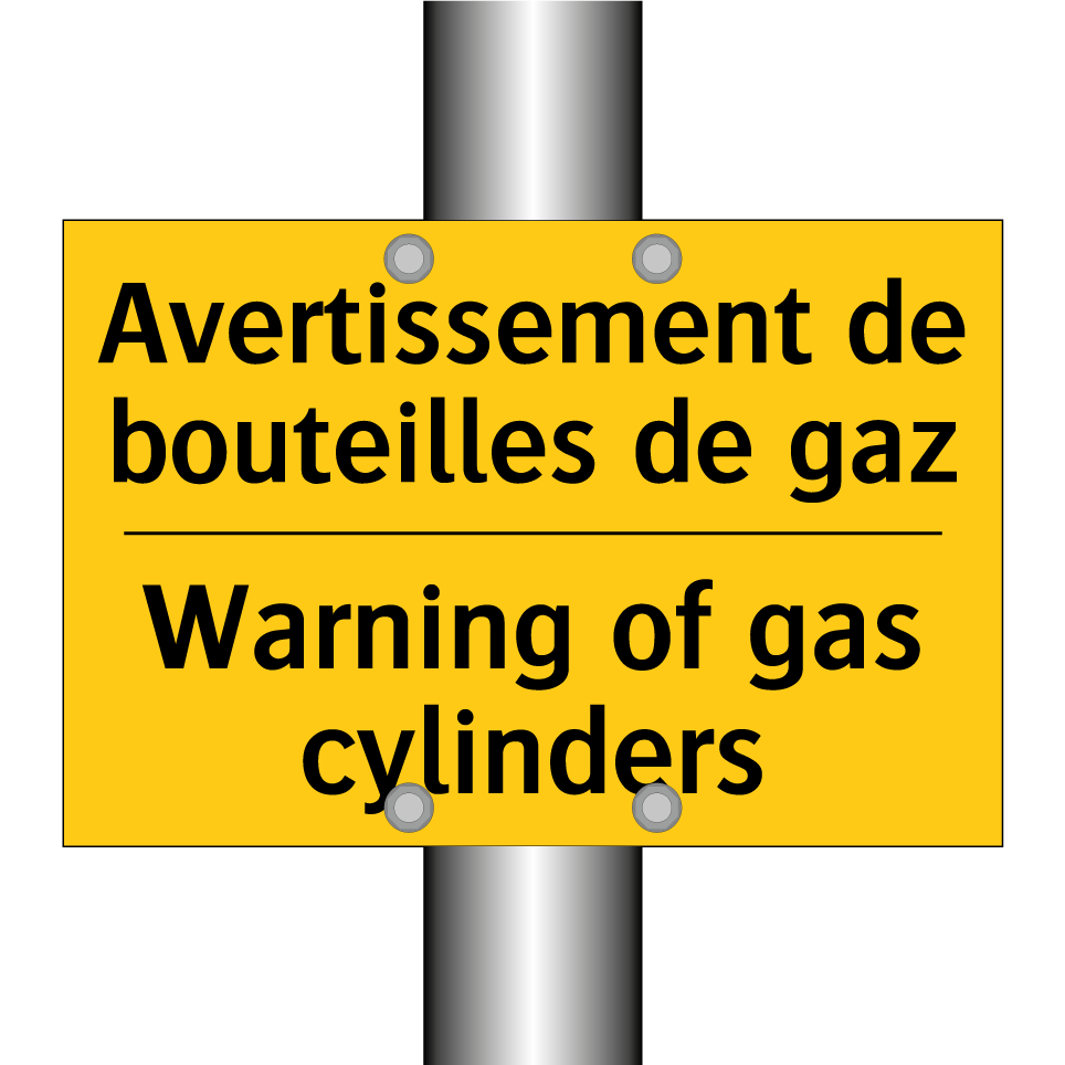 Avertissement de bouteilles de /.../ - Warning of gas cylinders